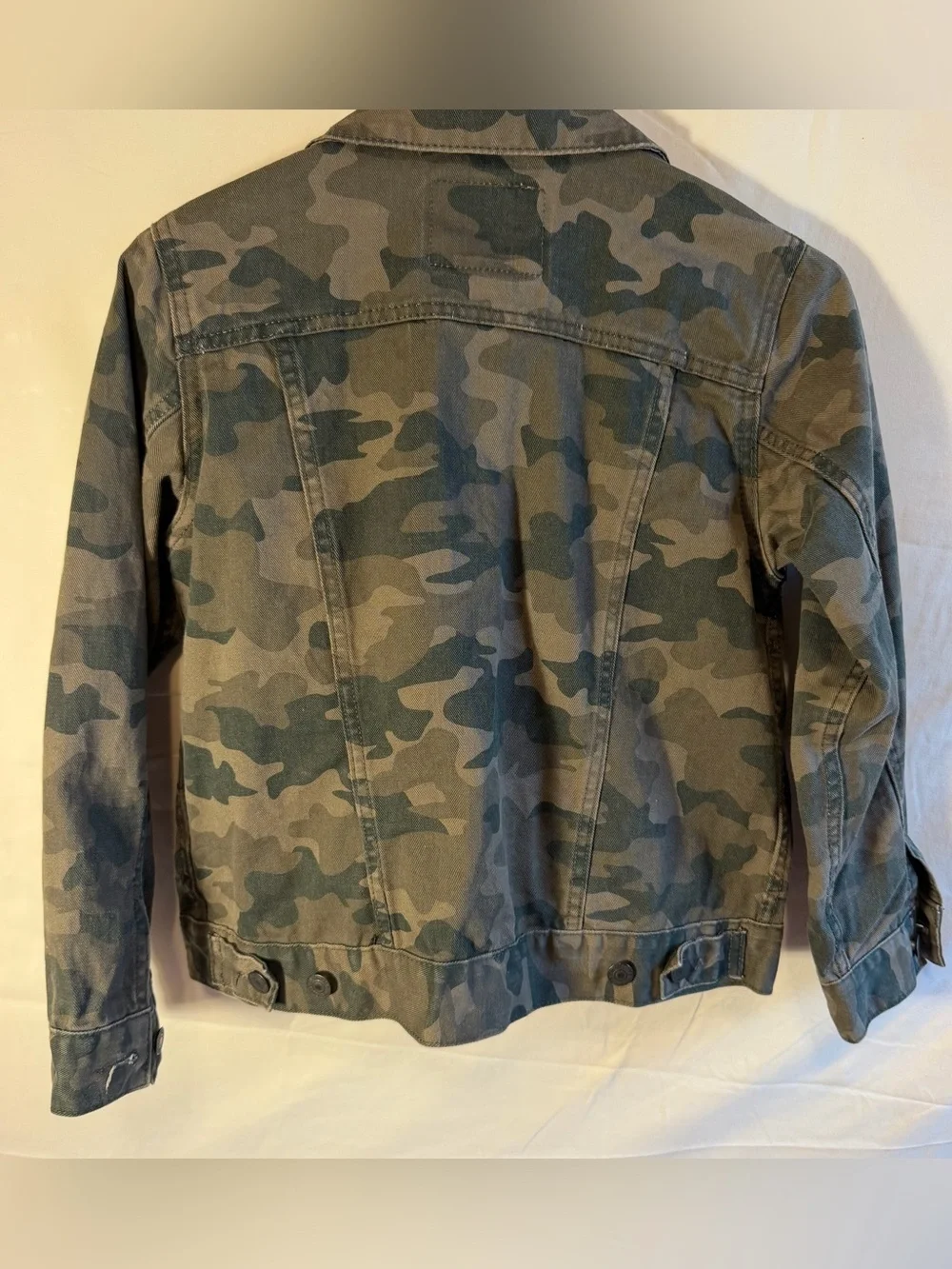 Levi’s Camo Trucker Jacket Youth M 10-12 Grunge Y2K Utility